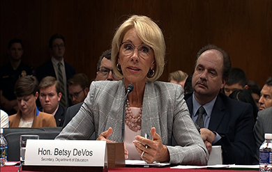 betsy devos secretary of the department of education